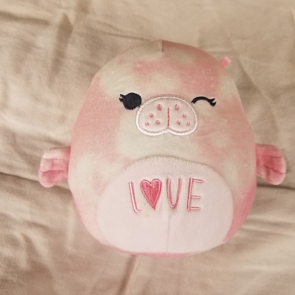 Squishmallows Mattia the Manatee Plush 5" Pink Tie-Dye NWOT Valentine Love